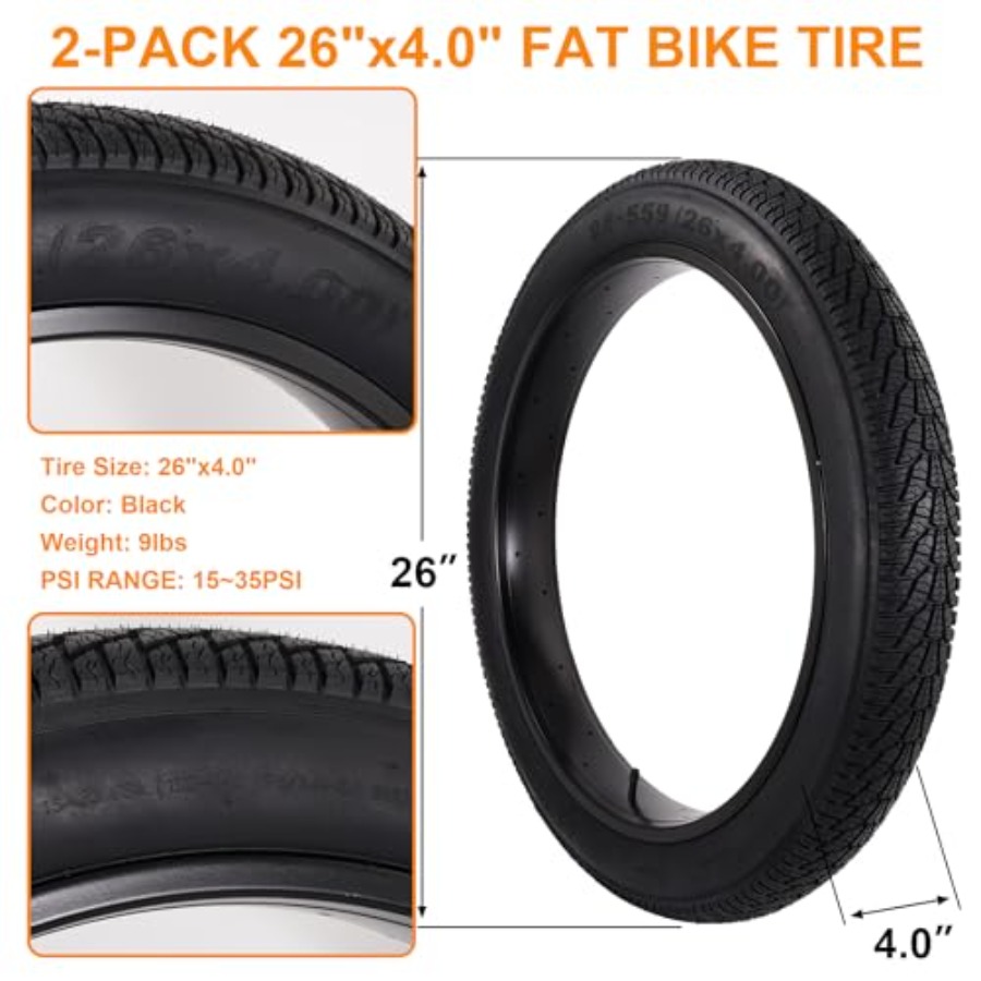 2-Pack 26x4.0 Fat Bike Tire, 2 - Mountain Biking Youtube incelemesi ve fiyatı